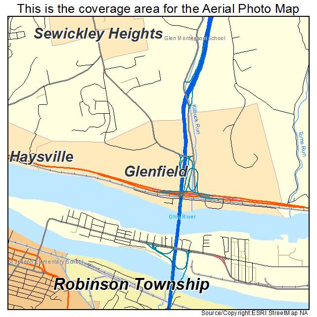 Glenfield, PA location map 