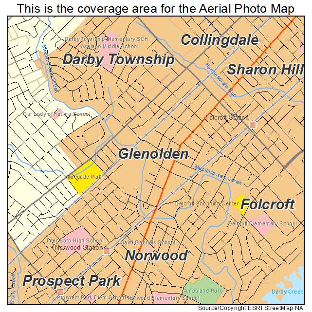 Glenolden, PA location map 