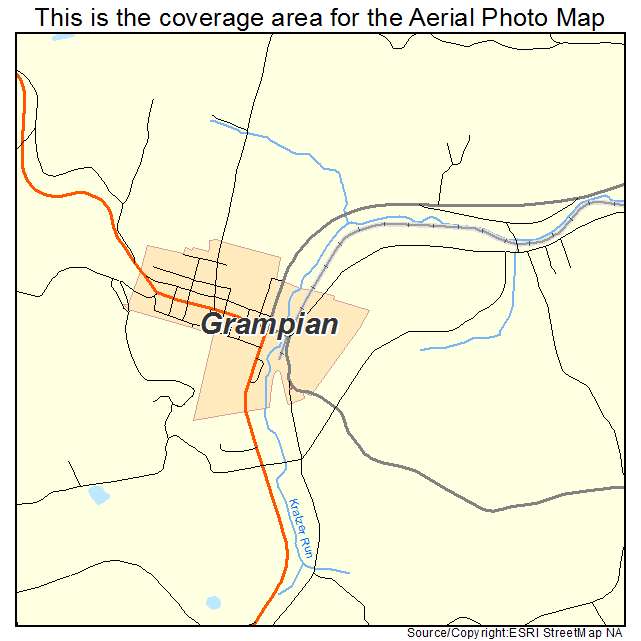 Grampian, PA location map 