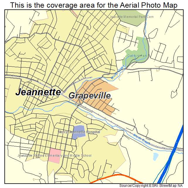 Grapeville, PA location map 