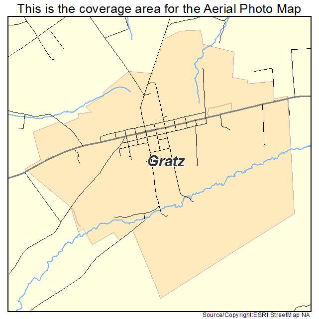 Gratz, PA location map 