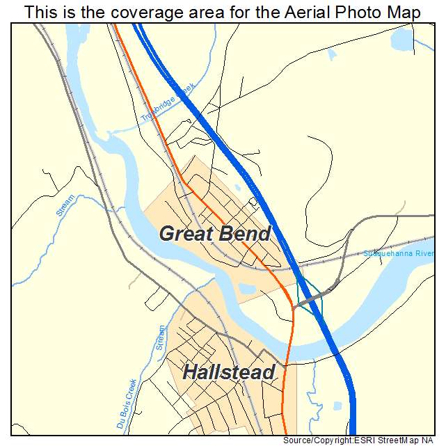 Great Bend, PA location map 