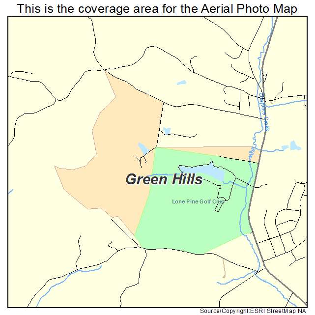 Green Hills, PA location map 