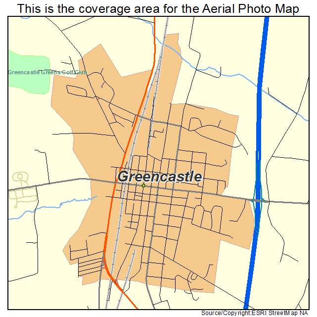 Greencastle, PA location map 