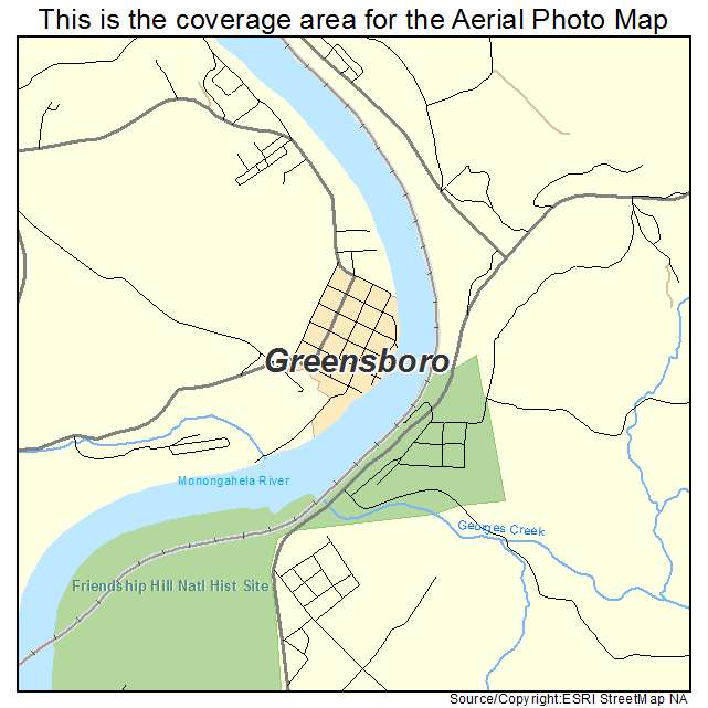 Greensboro, PA location map 