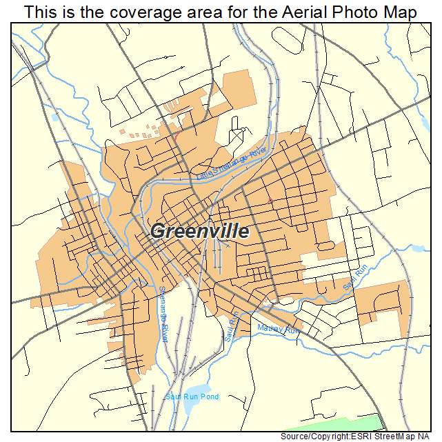 Greenville, PA location map 