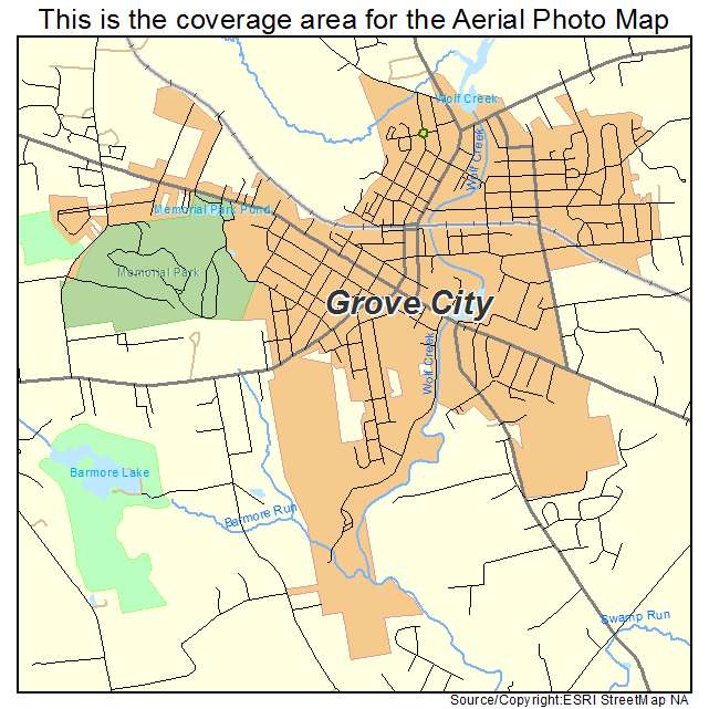 Grove City, PA location map 