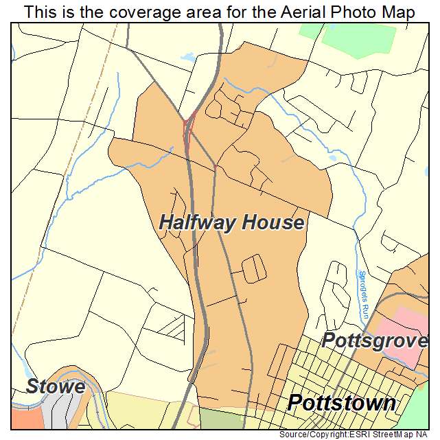 Halfway House, PA location map 