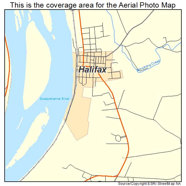 Halifax, PA location map 