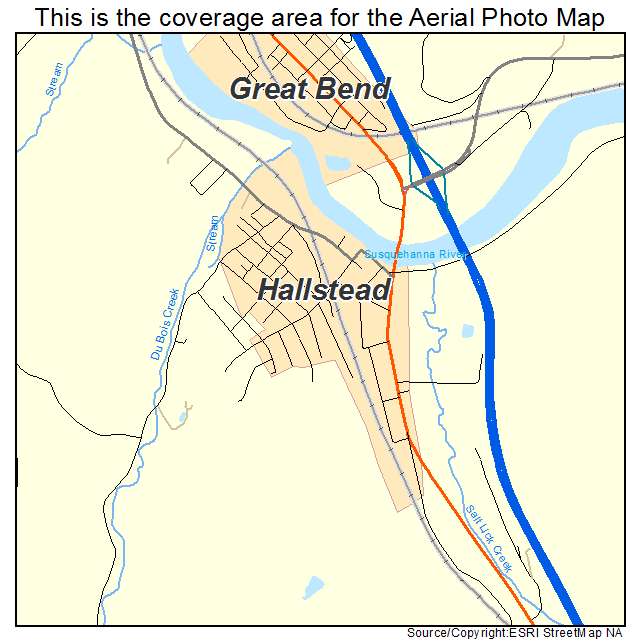 Hallstead, PA location map 