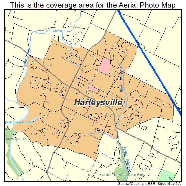 Harleysville, PA location map 