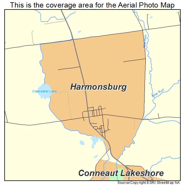 Harmonsburg, PA location map 