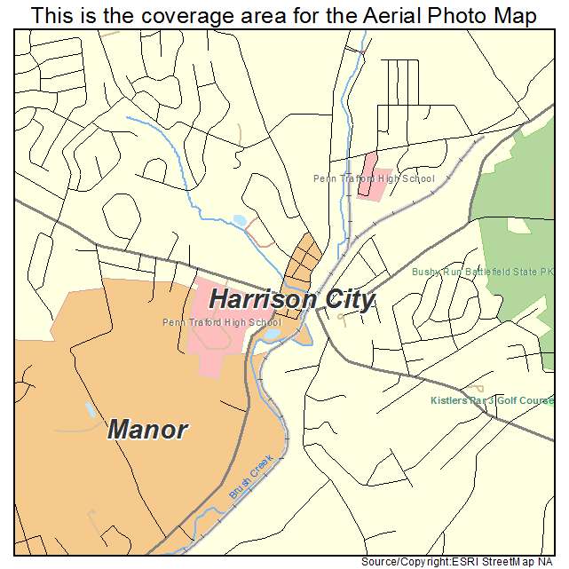 Harrison City, PA location map 