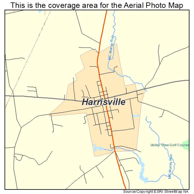Harrisville, PA location map 
