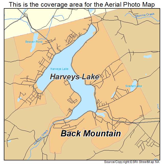 Harveys Lake, PA location map 