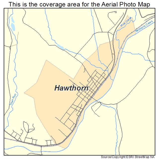 Hawthorn, PA location map 
