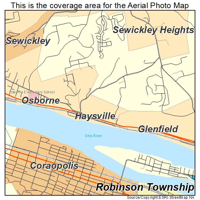 Haysville, PA location map 