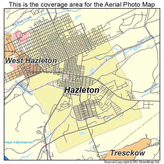 Hazleton, PA location map 