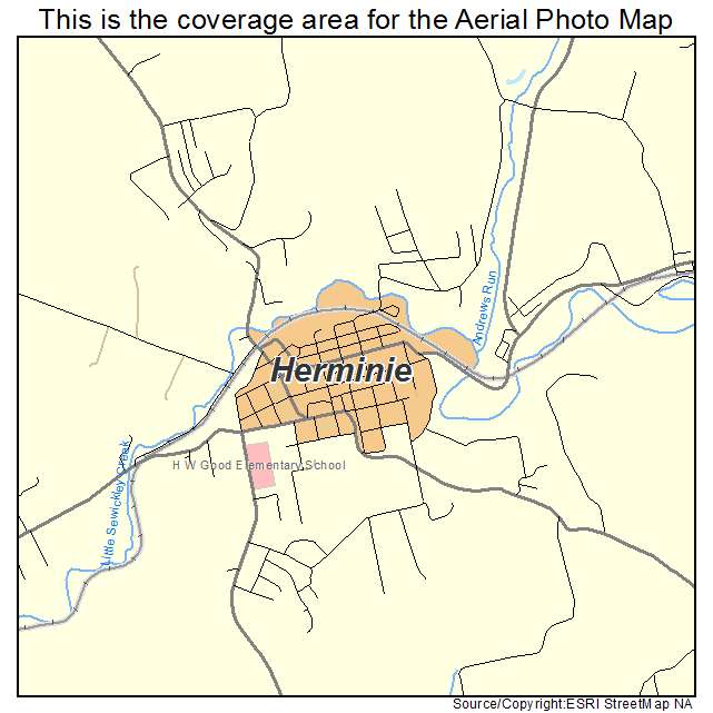 Herminie, PA location map 