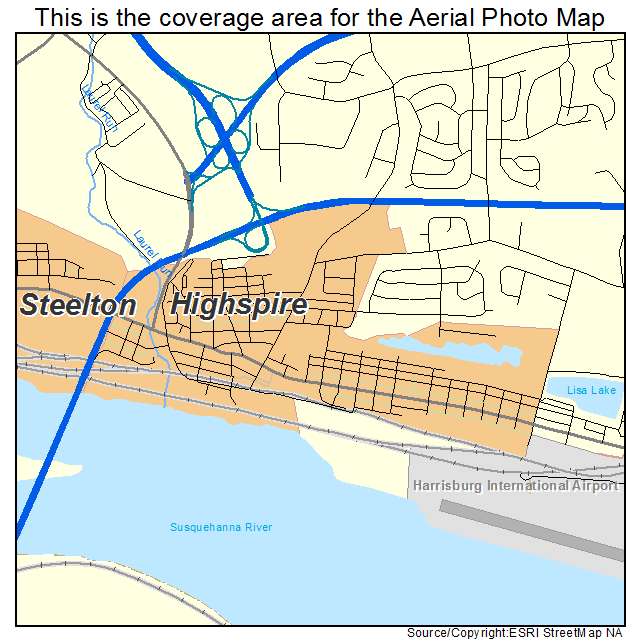 Highspire, PA location map 