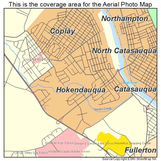 Hokendauqua, PA location map 