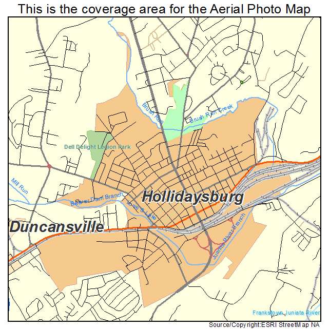 Hollidaysburg, PA location map 