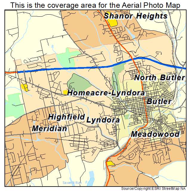 Homeacre Lyndora, PA location map 
