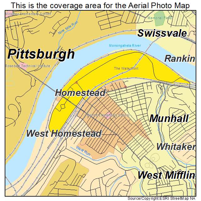 Homestead, PA location map 