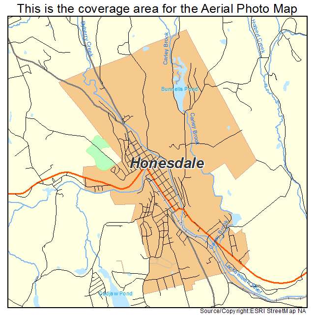 Honesdale, PA location map 