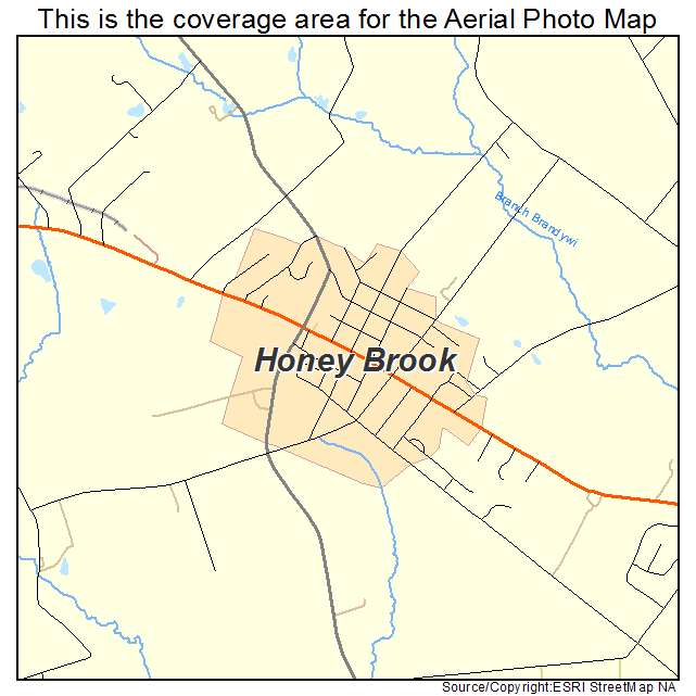 Honey Brook, PA location map 