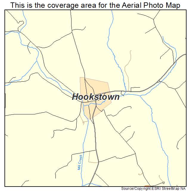 Hookstown, PA location map 