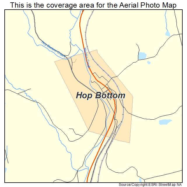 Hop Bottom, PA location map 