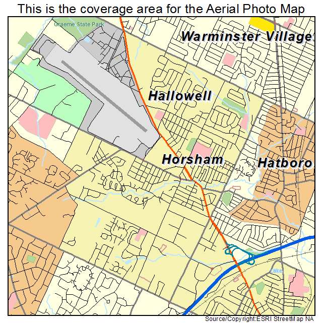 Horsham, PA location map 