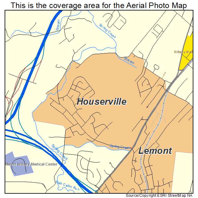 Houserville, PA location map 