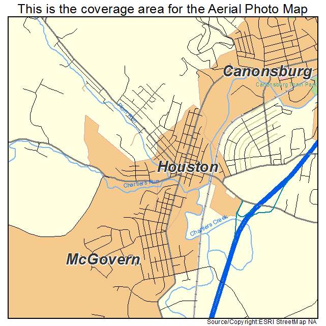 Houston, PA location map 