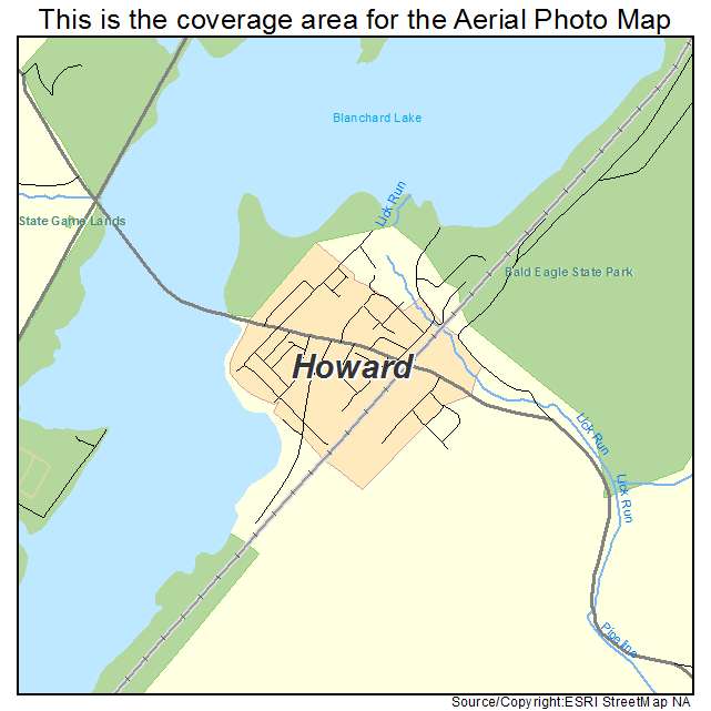 Howard, PA location map 