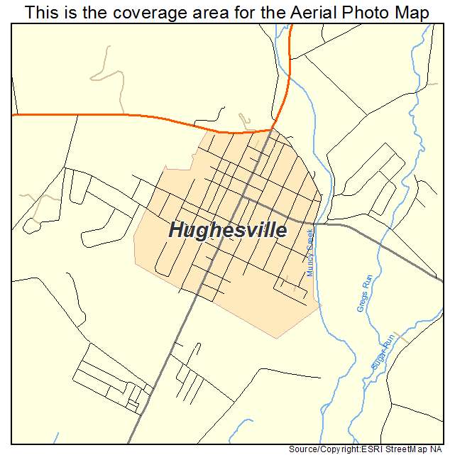 Hughesville, PA location map 