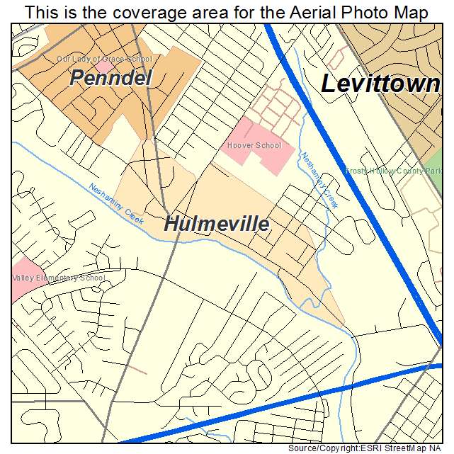 Hulmeville, PA location map 