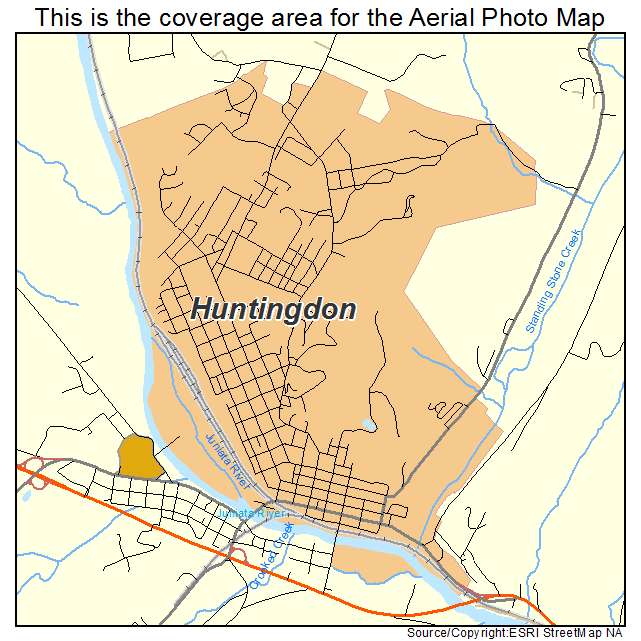 Huntingdon, PA location map 