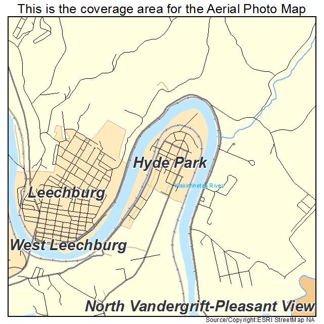 Hyde Park, PA location map 