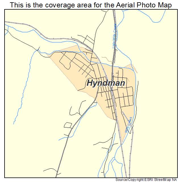 Hyndman, PA location map 