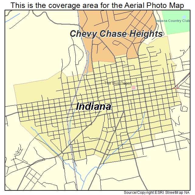 Indiana, PA location map 