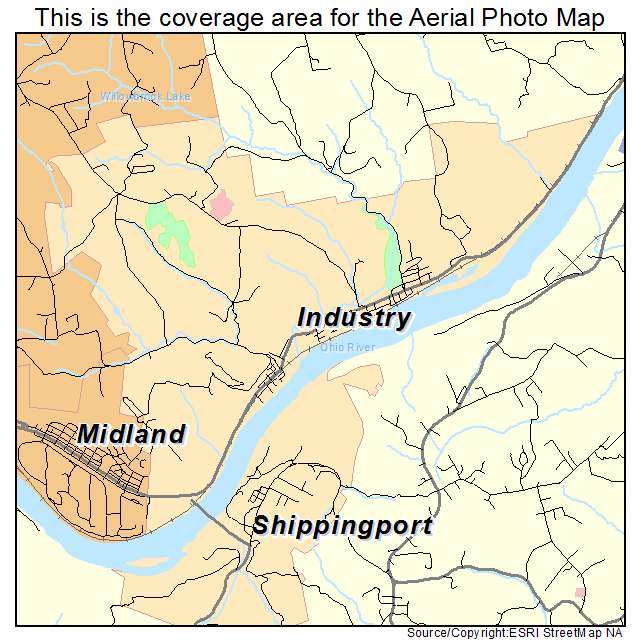 Industry, PA location map 