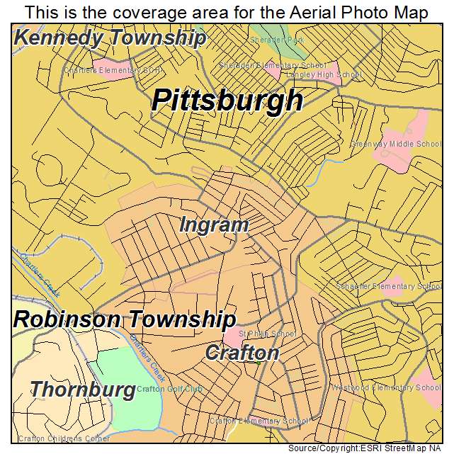 Ingram, PA location map 