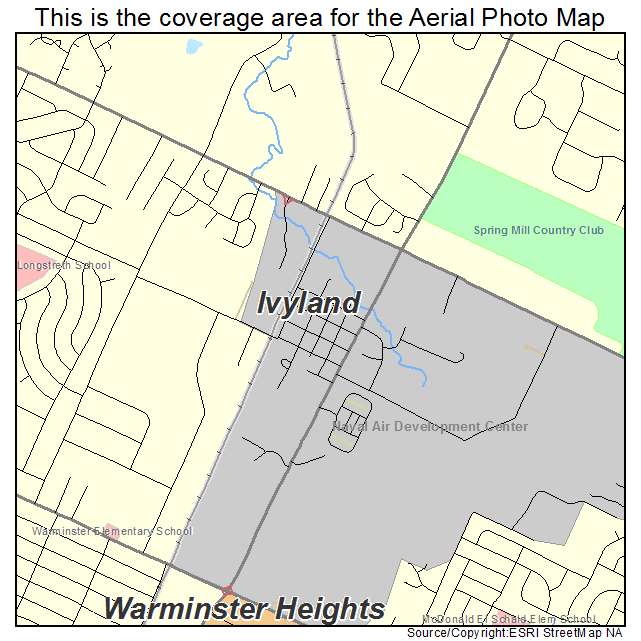 Ivyland, PA location map 