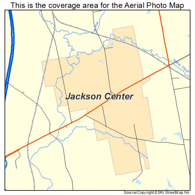 Jackson Center, PA location map 
