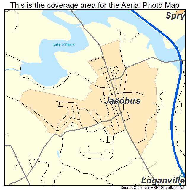 Jacobus, PA location map 