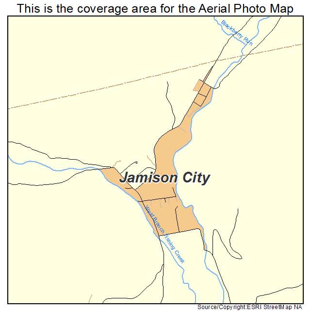 Jamison City, PA location map 