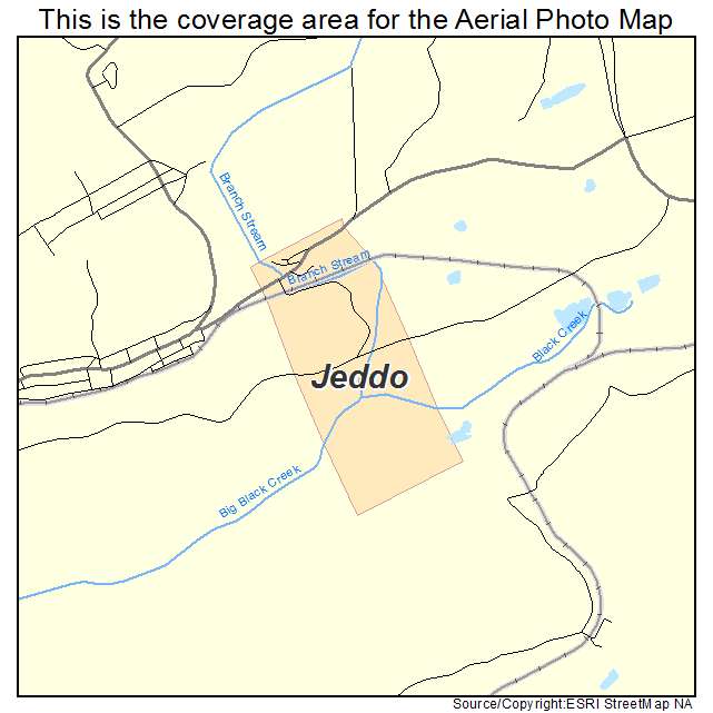 Jeddo, PA location map 