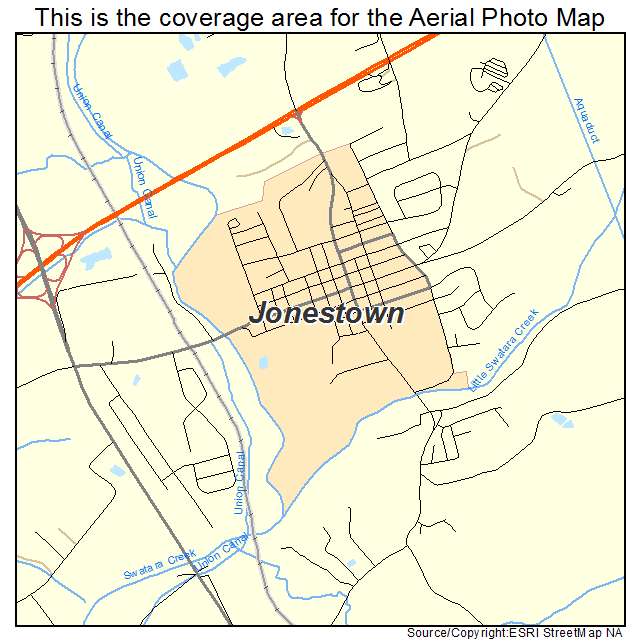 Jonestown, PA location map 